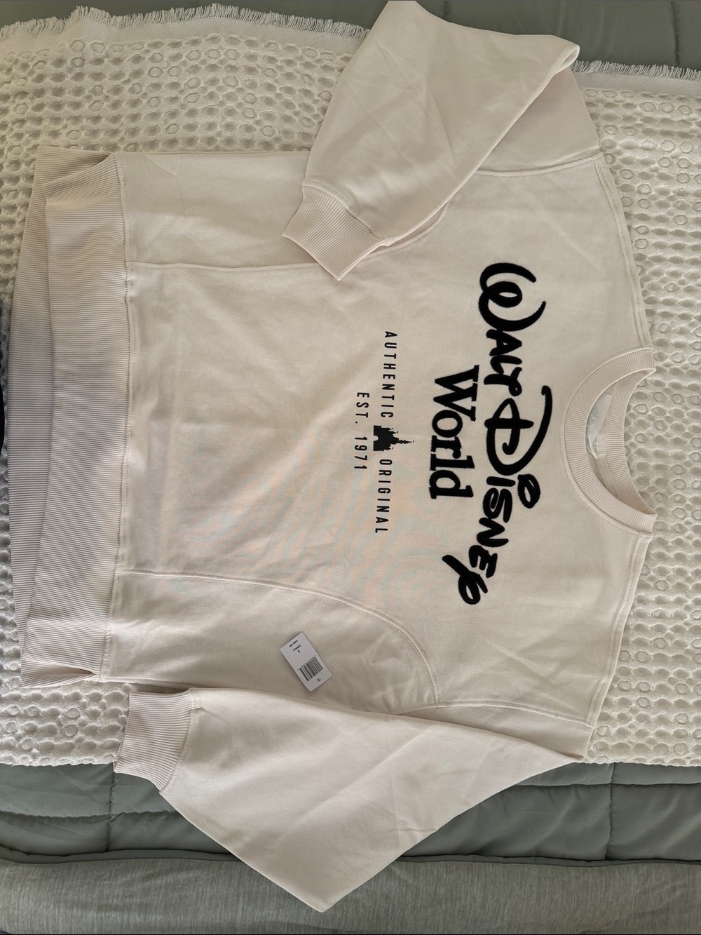 Disney World Womens Cream Graphic Sweatshirt